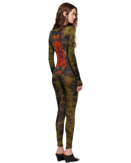 Jean Paul Gaultier Black Khaki & 'The Médaillon' Jumpsuit