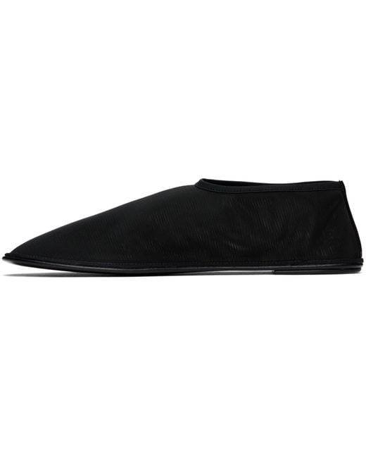 The Row Black Sock Slippers