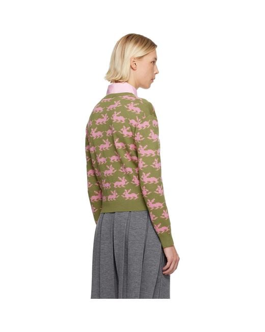 Sandy Liang Multicolor Khaki & Bouchette Cardigan