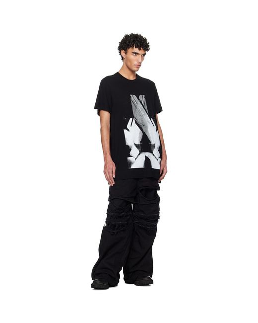 Julius Black Numinous Print Flare T-Shirt for men