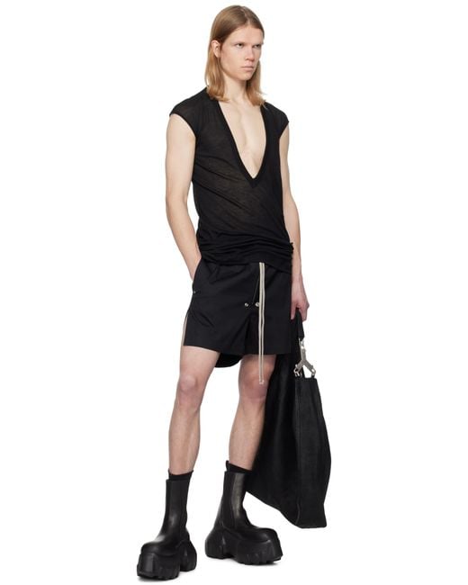Rick Owens Black Hollywood Bela Boxer Shorts for men