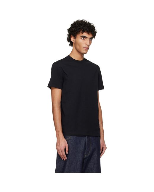 Burberry Black T-Shirt Patch Check for men