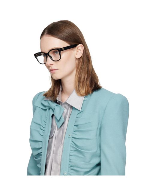 Gucci Brown Large Square Acetate Glasses