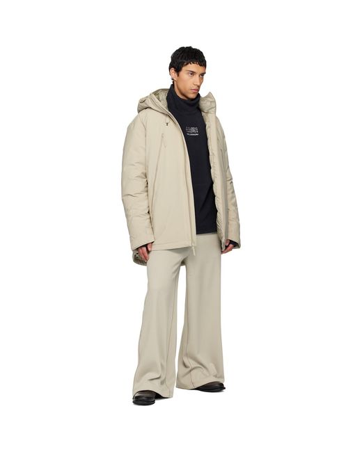MM6 by Maison Margiela Natural Off- Salomon Edition Hooded Down Jacket for men