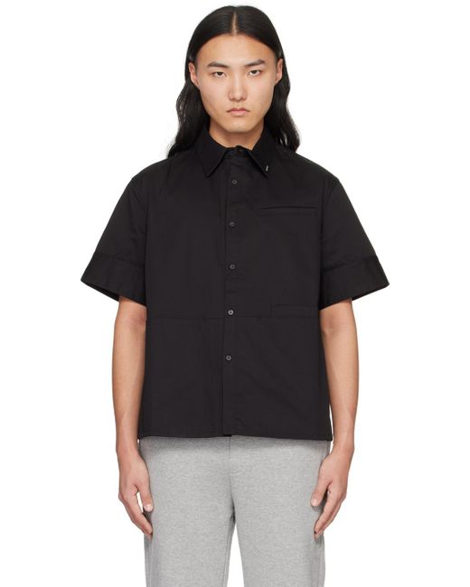 C2H4 Black Staff Uniform Uniformity Shirt for men