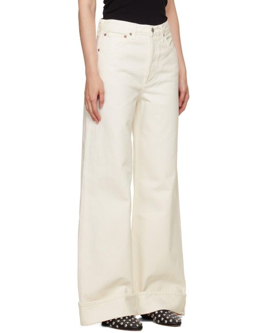 Agolde White Ae Off- Dame Jeans