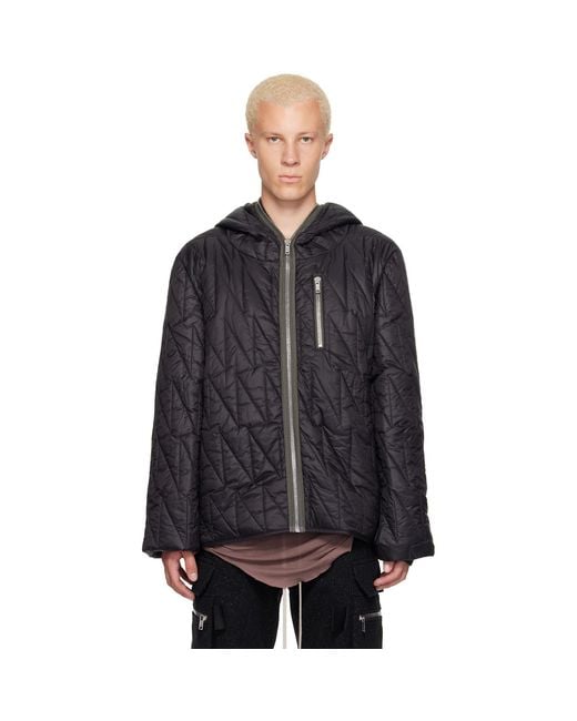 Rick Owens Black Tower Thindown Jacket for men