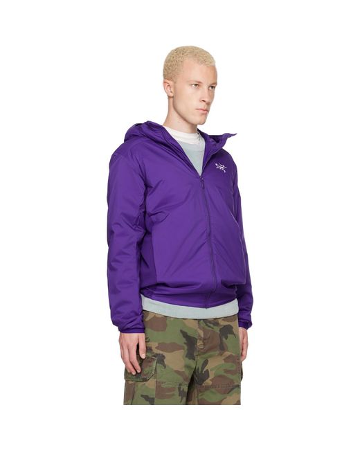 Arc'teryx Purple Atom Hoody Jacket for men