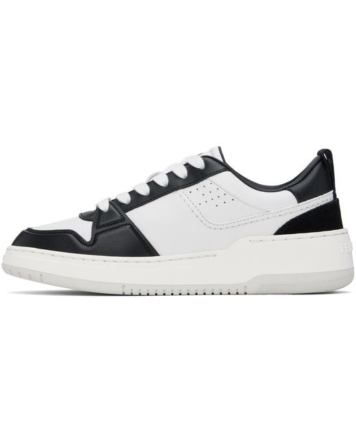 Ferragamo Black & White Dennis Sneakers