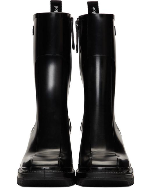 black pvc boots