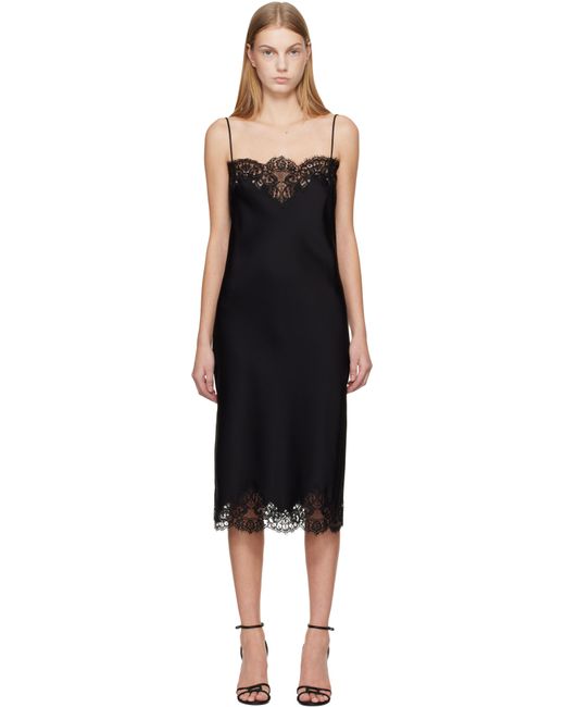Stella McCartney Women's Black Sleeveless Lace Satin Midi Dress -  www.rajagirimanappuram.com