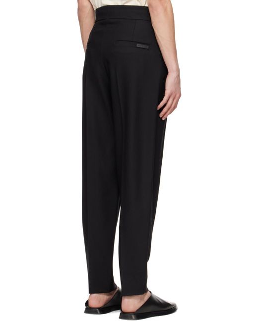 Fear Of God Black Pleated Trousers for men