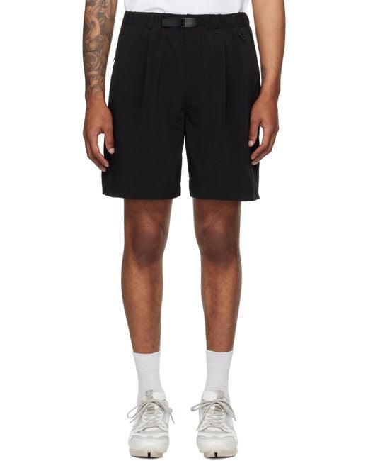 Snow Peak Black Breathable Quick Dry Active Shorts for men