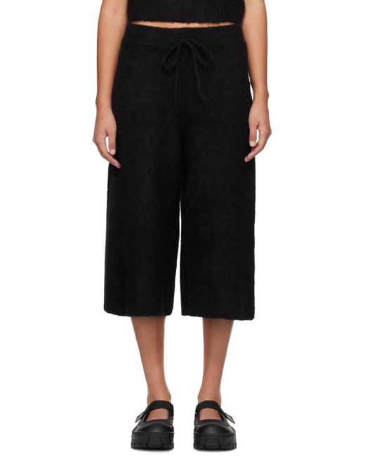 Amomento Black Drawstring Shorts