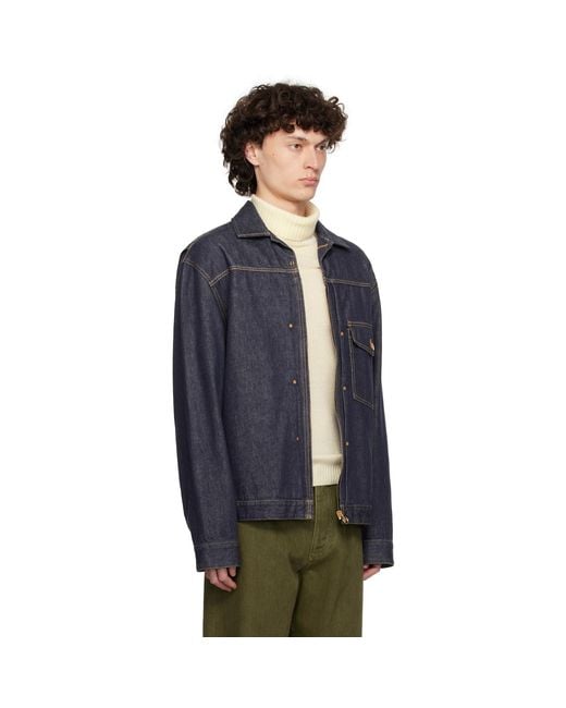 Moncler Genius Blue Mercedes-Benz By Nigo Nepit Denim Jacket for men