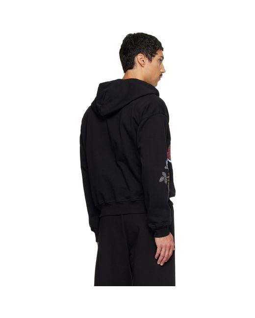 Chopova Lowena Black Feelings Panic Zip Hoodie for men