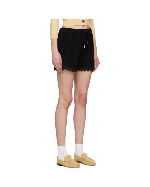 Isabel Marant Black Balyme Shorts