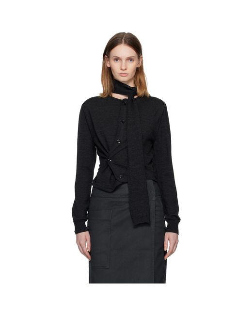 Lemaire Black Twisted Cardigan