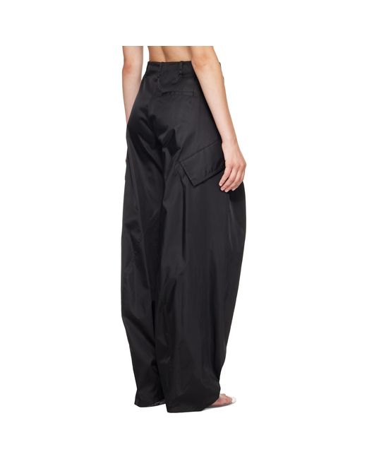 Alaïa Black Taffeta Cargo Pants