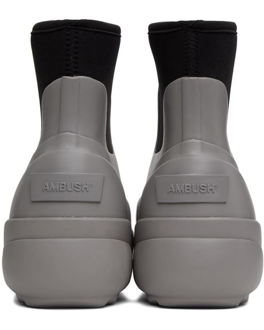 Ambush Gray & Black Square Toe Boots