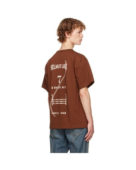 Helmut Lang Brown Ticket T-Shirt for men