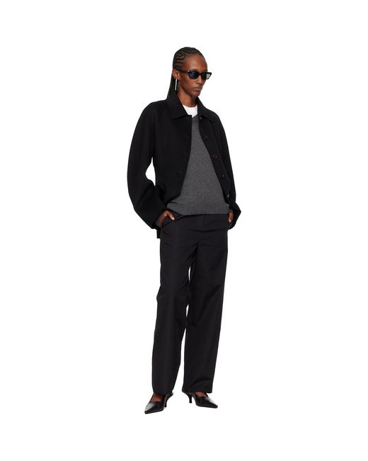Rohe Black Double-Faced Sculptural Jacket