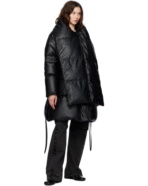 Blouson Noir En Cuir Synthétique Rembourré En Duvet MM6 by Maison Martin Margiela en coloris Black