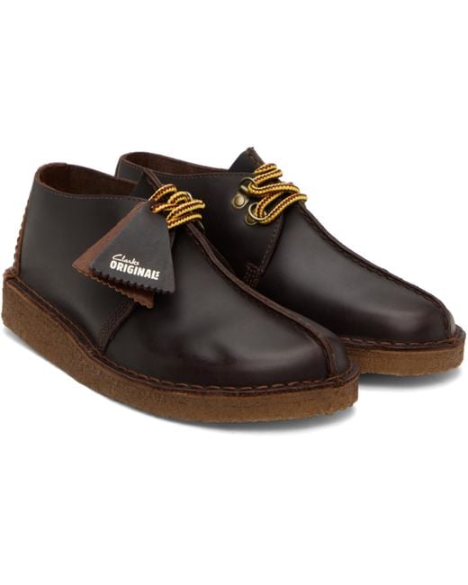 Clarks Black Burgundy Dsrttrek Hiker Desert Boots for men