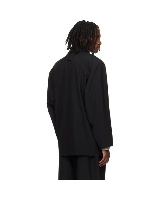 Fear Of God Black Wool Ripstop Relaxed Long Blazer for men