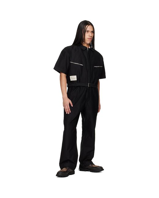 Song For The Mute Black Birkenstock Edition 'The Rebel' Zipped/Jumpsuit for men