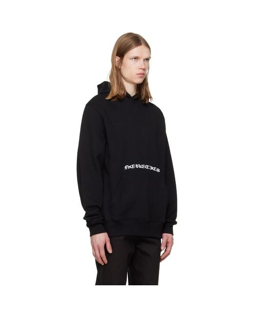 JKEEFER Black 'Heretics Flag' Hoodie for men