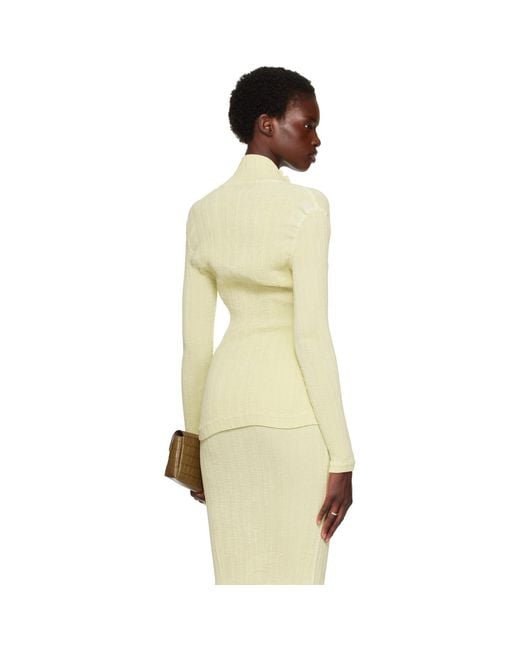 Issey Miyake Natural Off- Rill Cardigan