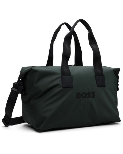 Boss Black Bonded-Logo Duffle Bag for men