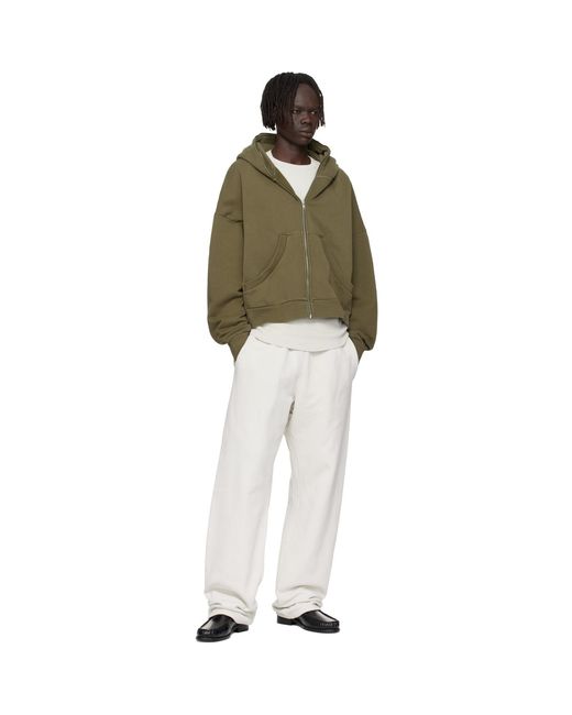 Entire studios Green Khaki Eternal Zip Hoodie for men
