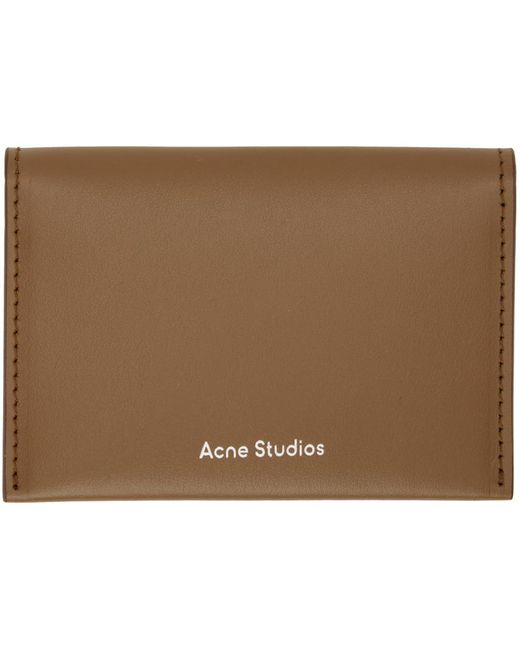 Acne Black Brown Leather Card Holder for men