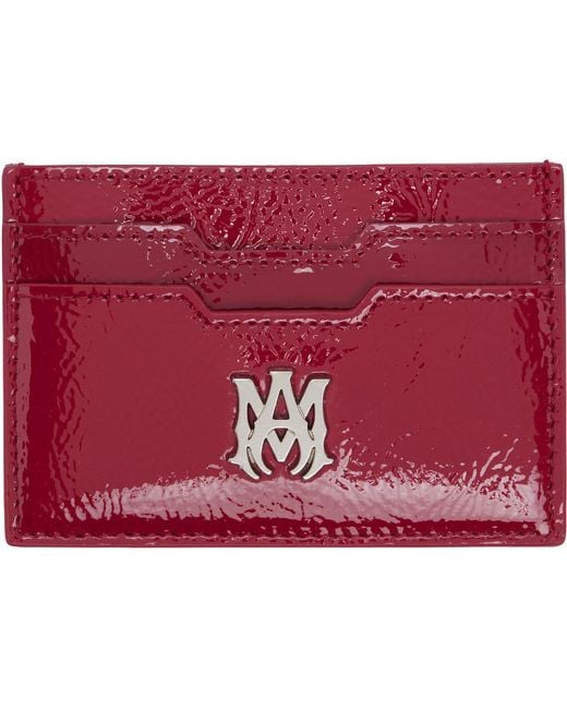 Amiri Red 'Ma' Card Holder for men