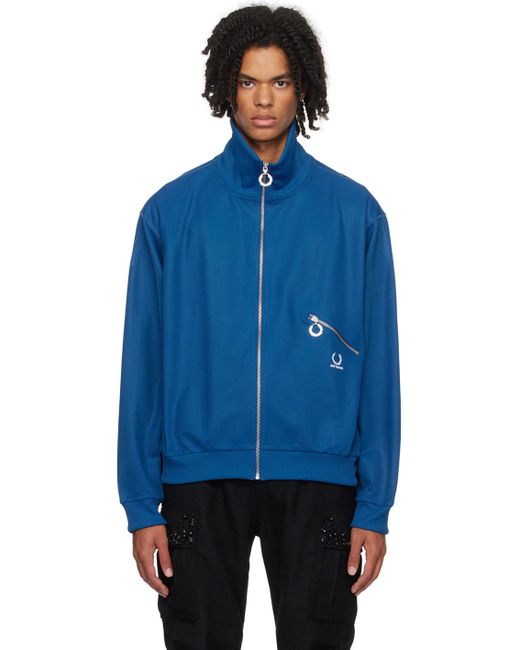 Raf Simons Blue Fred Perry Edition Track Jacket for Men | Lyst
