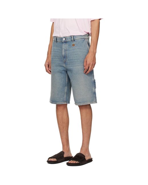 Courreges Blue Hammer Denim Shorts for men