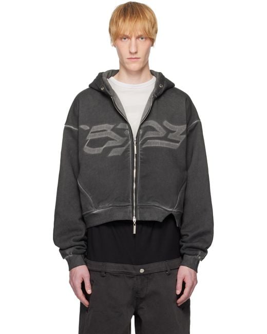 メンズ Spencer Badu ブラック Dyed ジップフーディ Black