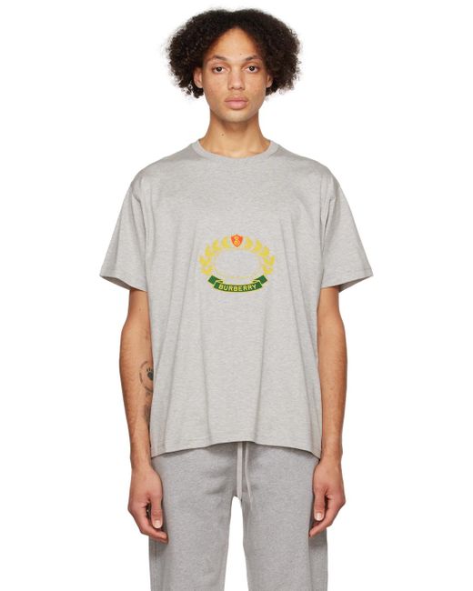 Burberry Multicolor Gray Oak Leaf Crest T-shirt for men
