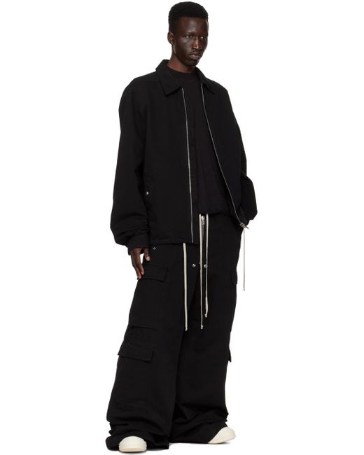 Pantalon cargo surdimensionné noir à glissière bela Rick Owens pour homme en coloris Black
