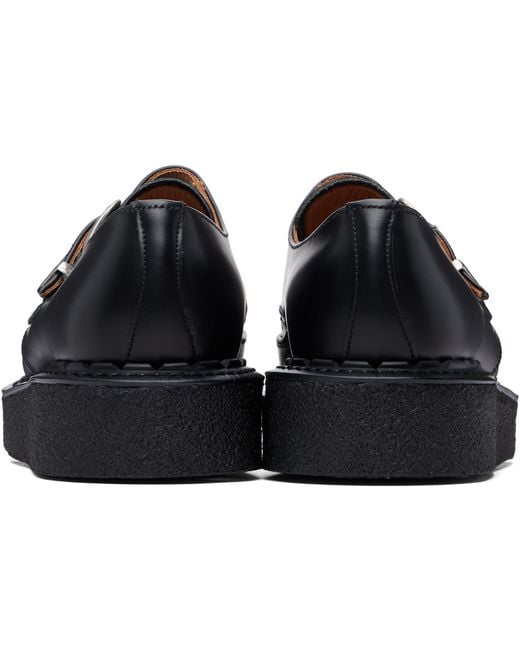 George Cox Black Diano Monkstraps for men