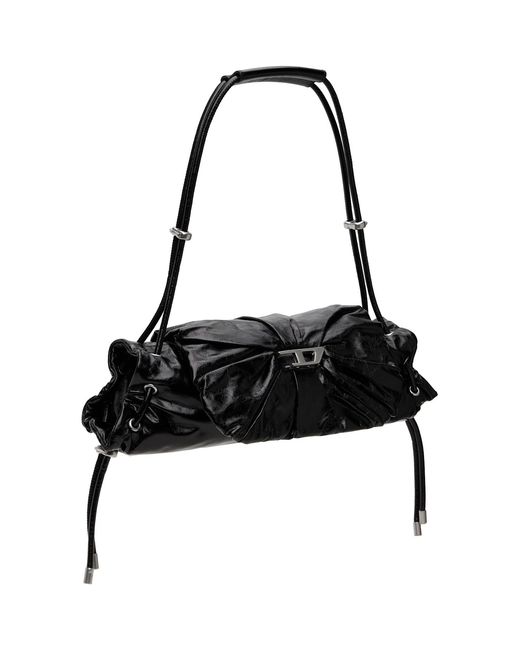 DIESEL Black Scrunch-D-Small Shoulder Bag