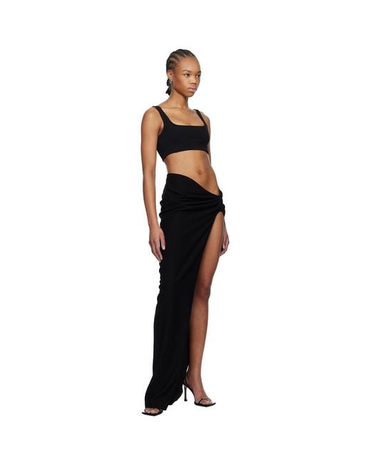 Monot Black Torpedo Maxi Skirt