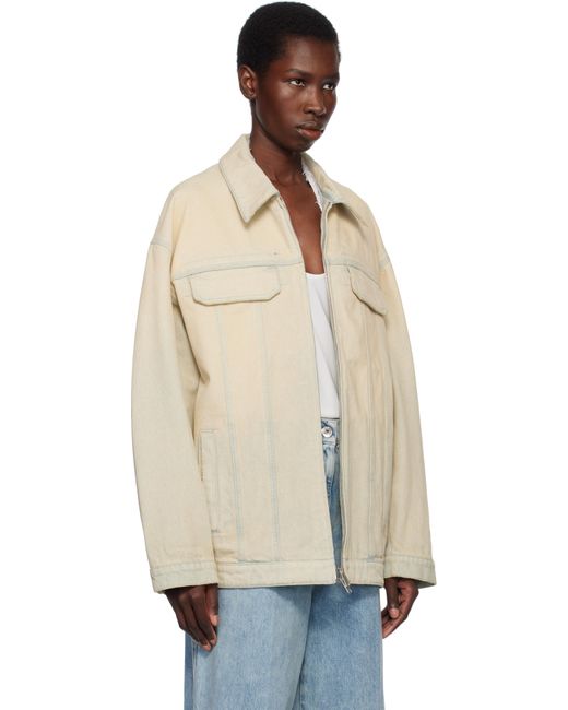 Stella McCartney ブルー Sand オーバーダイ デニムジャケット Natural