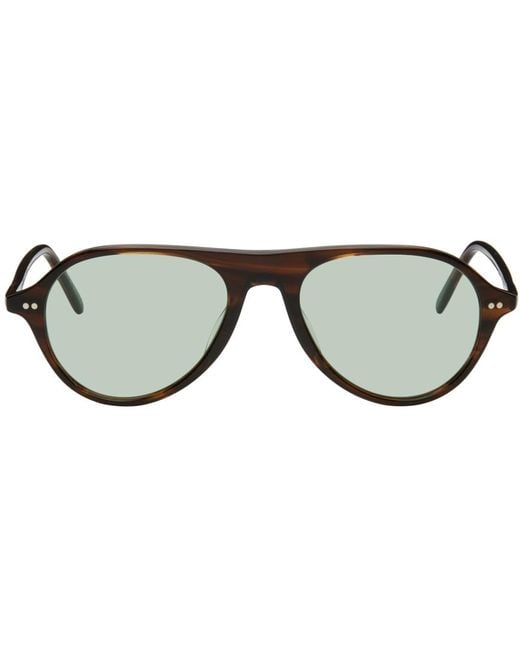 Oliver Peoples Black Tortoiseshell Emet Sunglasses for men