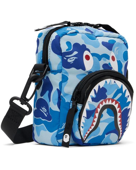 A Bathing Ape Mini Abc Camo Shark Bag in Blue for Men | Lyst Australia