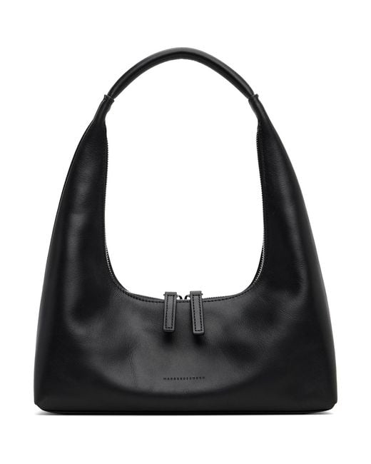 MARGE SHERWOOD Black Leather Shoulder Bag