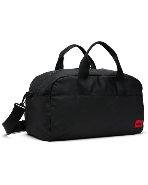 HUGO Black Logo Duffle Bag for men