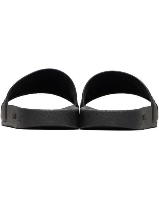 Boss Black Large Logo Detail Pool Slides for men